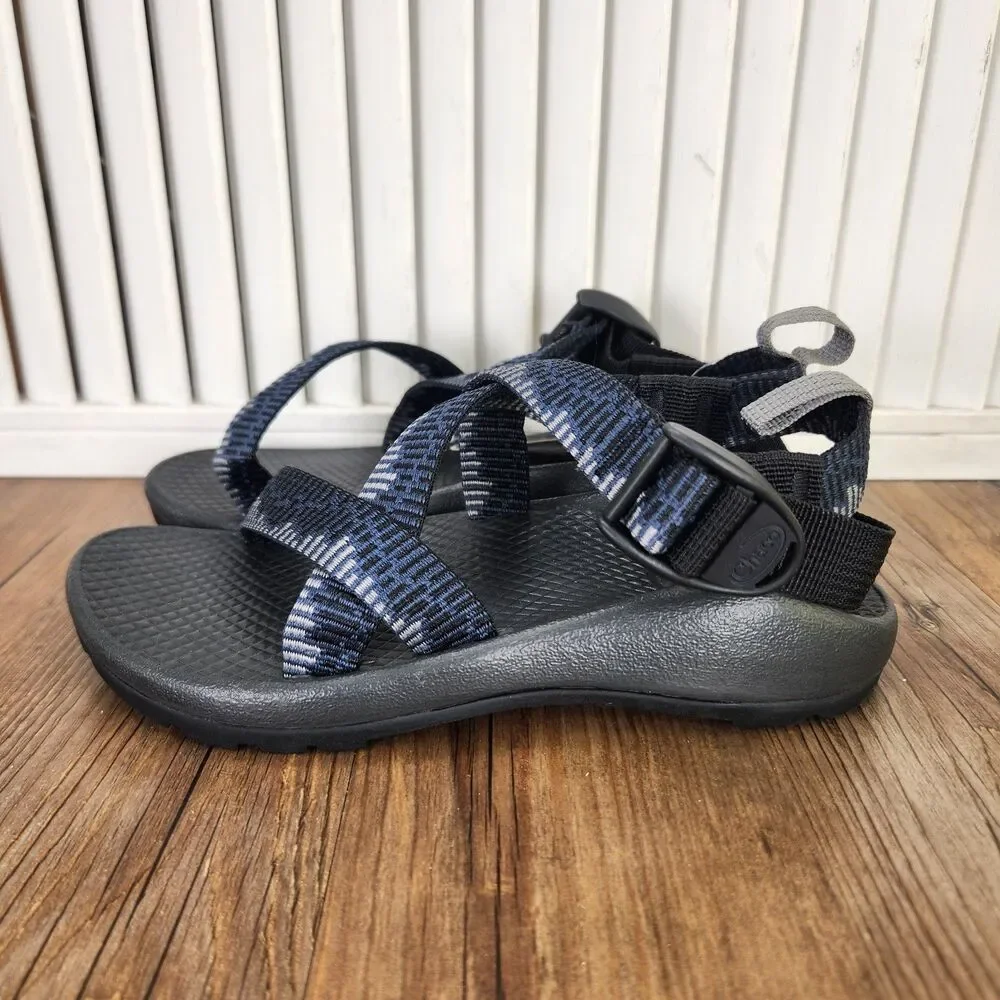 Chaco Z/1 Ecotread Kids Sz 13M Amp Navy Adjustable Hiking Outdoor Sandals Shoes